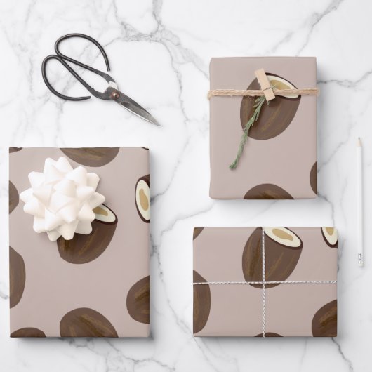 Coconut Pattern Geschenkpapier Set (Vorderseite)
