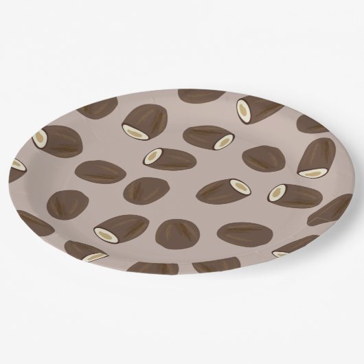 Coconut Pattern Pappteller (Schrägansicht)