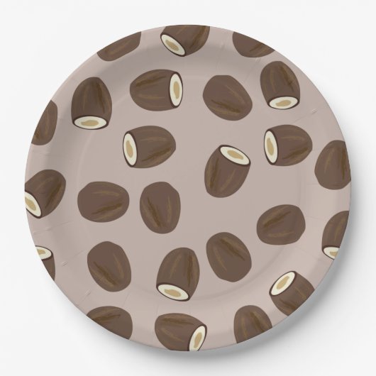 Coconut Pattern Pappteller (Vorderseite)