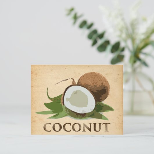 Coconut Postkarte (Stehend Vorderseite)