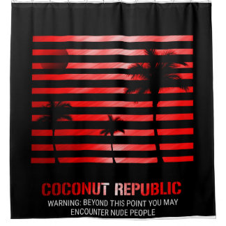 Coconut Republic Warning: Duschvorhang