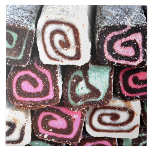 Coconut Roll Leckereien Fliese (Vorderseite)