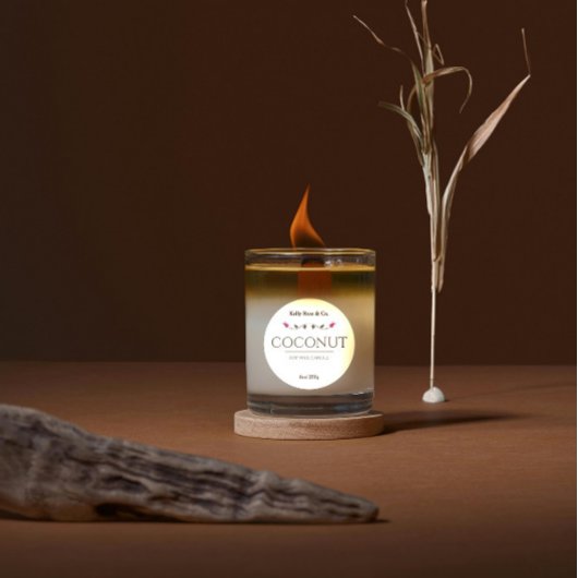 Coconut Scent Candle Label Aufkleber