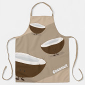 Coconut Tan White Brown Frucht Food Cartoon Schürze (Vorderseite)