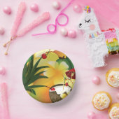 Coconut Tiki Bar Luau Tropical Pappteller (Party)