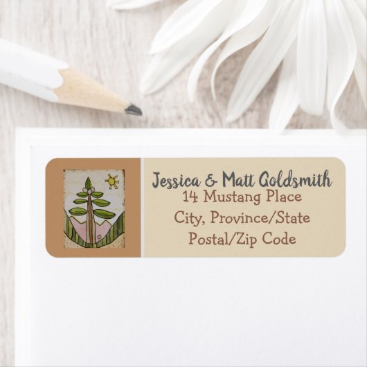 Coconut Tree Abstrakte Adressmarken (Insitu)