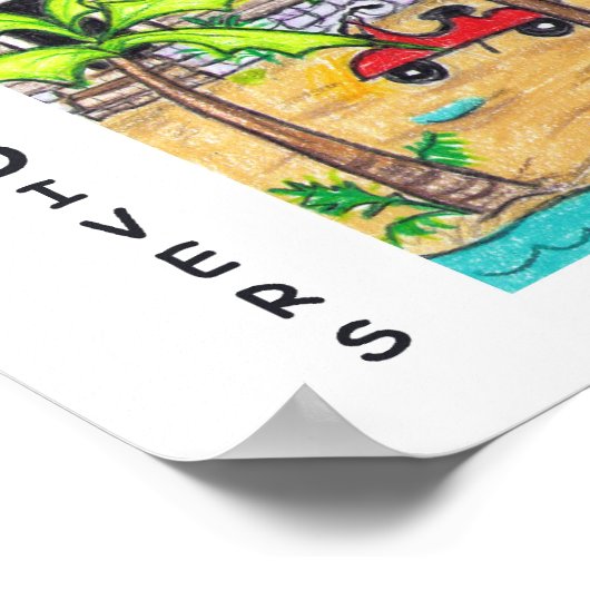 Coconut Tree Divers Poster (Ecke)