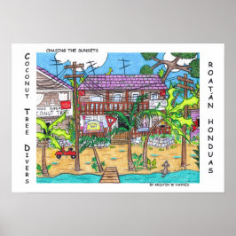 Coconut Tree Divers Poster