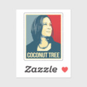 Coconut Tree Kamala Aufkleber (Blatt)