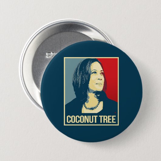 Coconut Tree Kamala Button (Vorne & Hinten)