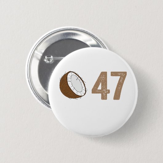 Coconut Tree Kampagne Slogan 47 Kamala Erklärung D Button (Vorne & Hinten)