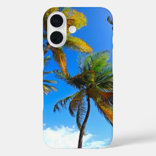 Coconut Tree Phone Case - Blue Sky Tropical Deco (Rückseite)