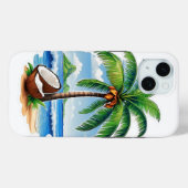 Coconut Tree Tropical Island Case-Mate iPhone Hülle (Rückseite (Horizontal))