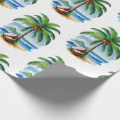 Coconut Tree Tropical Island Geschenkpapier (Ecke)