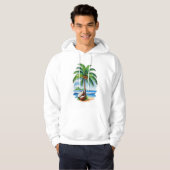 Coconut Tree Tropical Island Hoodie (Vorne ganz)