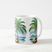 Coconut Tree Tropical Island Kaffeetasse (VorderseiteRechts)