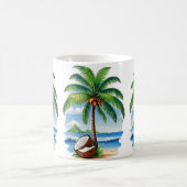 Coconut Tree Tropical Island Kaffeetasse (Mittel)