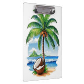 Coconut Tree Tropical Island Klemmbrett (Rechts)