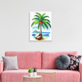 Coconut Tree Tropical Island Leinwanddruck (Insitu (Wohnzimmer))