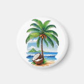 Coconut Tree Tropical Island Magnet (Vorne)