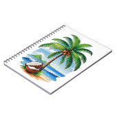 Coconut Tree Tropical Island Notizblock (Linke Seite)