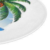 Coconut Tree Tropical Island Schneidebrett (Ecke)