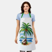 Coconut Tree Tropical Island Schürze (Getragen)