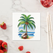 Coconut Tree Tropical Island Serviette (Beispiel)