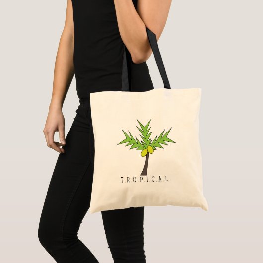 Coconut Tree Tropical Tote Bag Tragetasche (Vorderseite (Produkt))