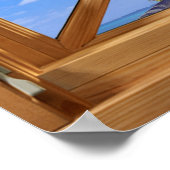 Coconut Tree Tropisches Fake, Imitate FensterIllus Poster (Ecke)