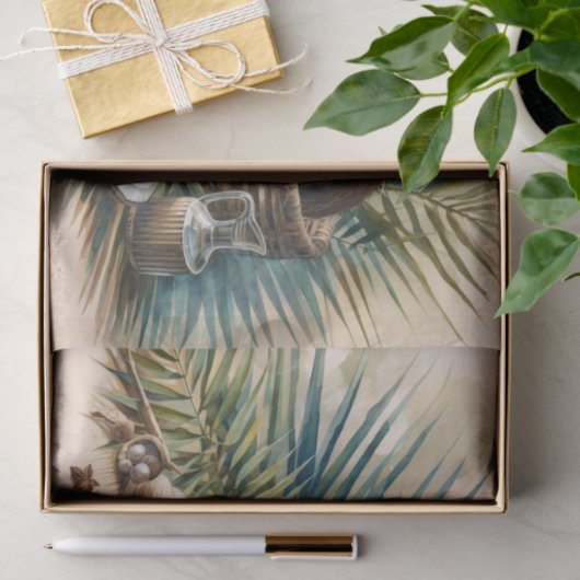Coconut tropical dekoupage seidenpapier (Geschenk)