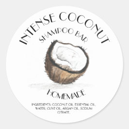 Coconut Vanilla Homemade Zutaten Typografie Cl Runder Aufkleber