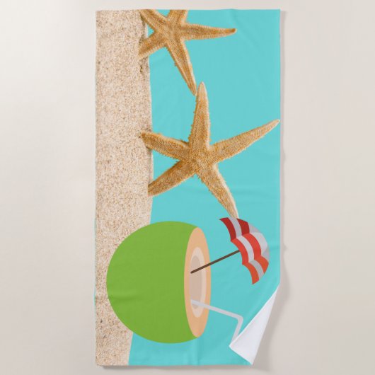 Coconut Wasser Seestern Strandtuch (Vorderseite)