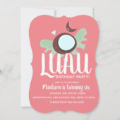 Coconuts Luau Tropical Birthday Party Einladung (Vorderseite)