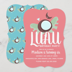 Coconuts Luau Tropical Birthday Party Einladung