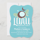 Coconuts Luau Tropical Birthday Party Einladung (Vorderseite)