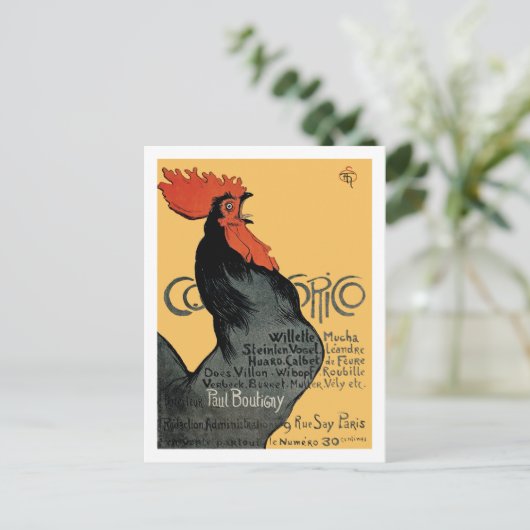 Cocorico Magazine Illustration Theophile Steinlen Postkarte (Stehend Vorderseite)