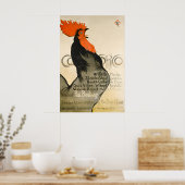 Cocorico Rooster Poster - Vintage Poster Steinlen (Küche)