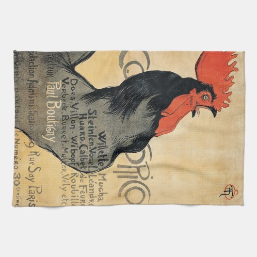 Cocorico - Steinlen Geschirrtuch (Horizontal)