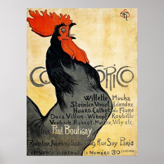 Cocorico von Theophile Alexandre Steinlen Poster (Vorne)