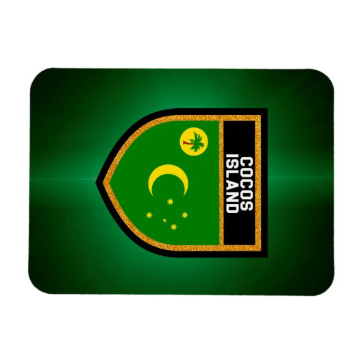 Cocos Island Flag Magnet (Horizontal)