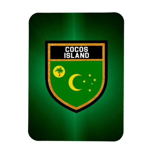 Cocos Island Flag Magnet (Vertikal)
