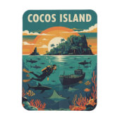 Cocos Island Scuba Diver Magnet (Vertikal)