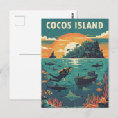 Cocos Island Scuba Diver Postkarte (Vorne/Hinten)
