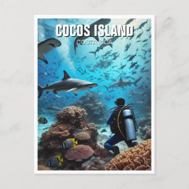 Cocos Island Scuba Postkarte