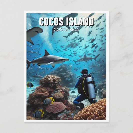 Cocos Island Scuba Postkarte (Vorderseite)