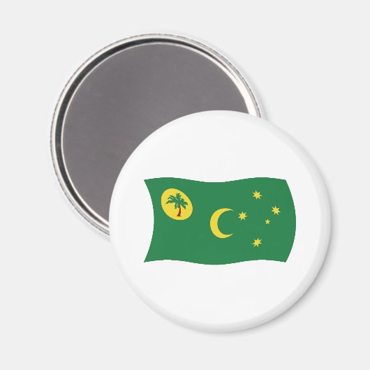 Cocos Islands Flag Magnet (Vorderseite/Rückseite)