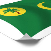 Cocos Islands Flag Poster Print (Ecke)