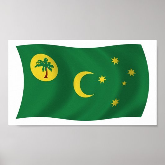 Cocos Islands Flag Poster Print (Vorne)