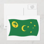 Cocos Islands Flag Postkarte (Vorne/Hinten)
